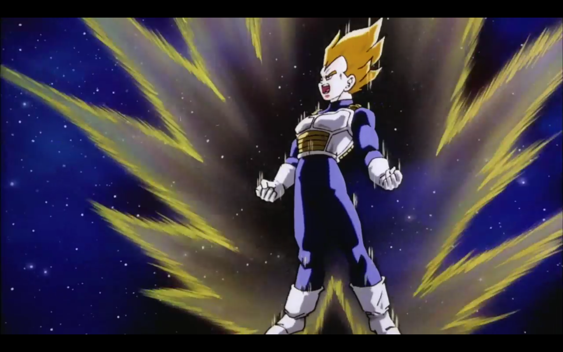vegeta going super saiyan