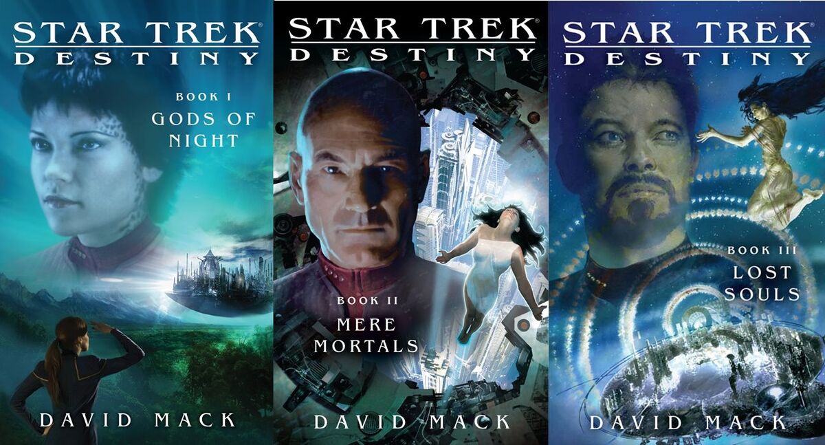Covers for the Star Trek Destiny trilogy
