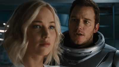 Chris Pratt and Jennifer Lawrence in 'Passengers' Trailer