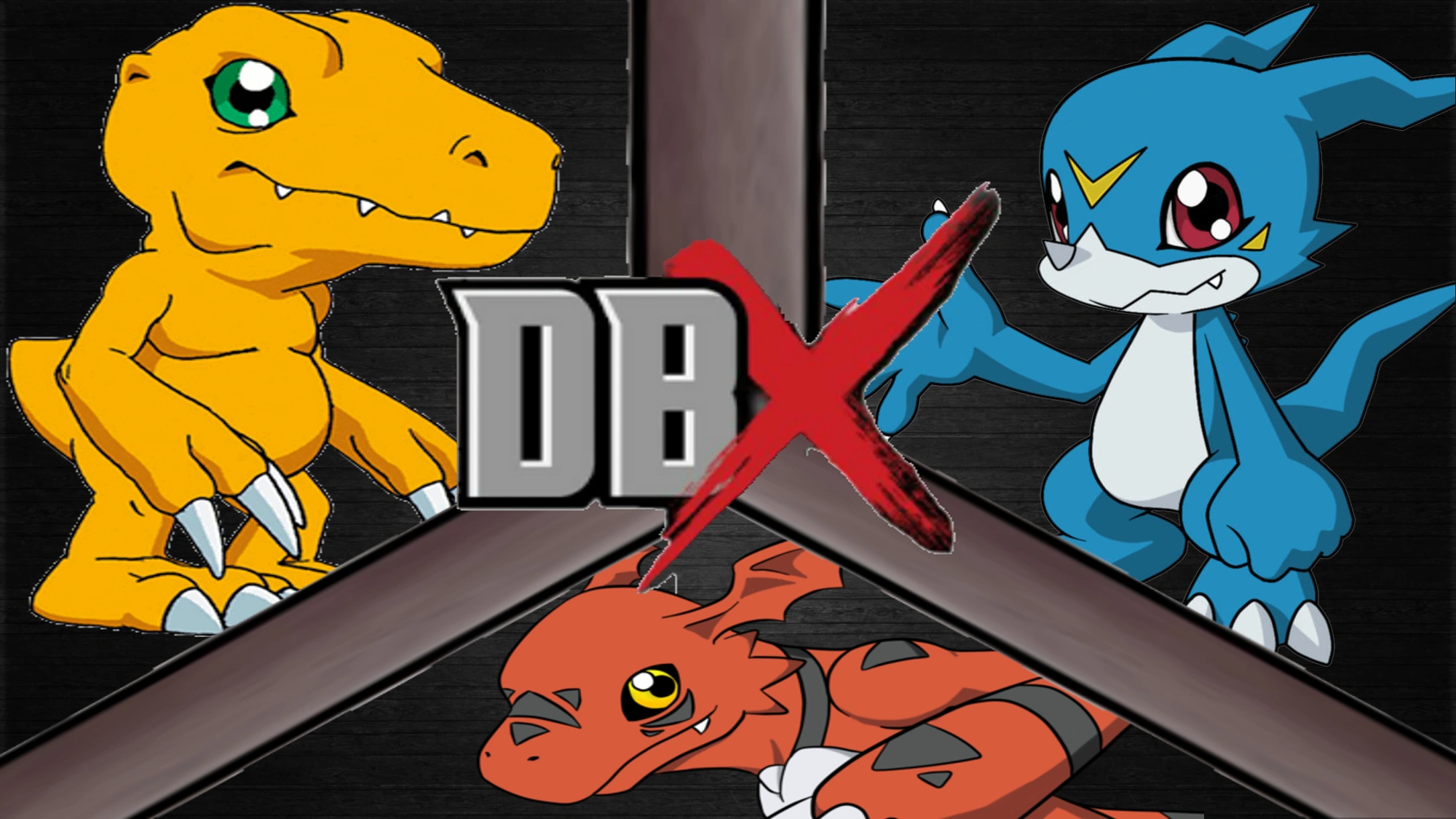 Agumon vs Guilmon vs Veemon DBX Fanon Wikia Agumon vs Veemon vs Guilmon
