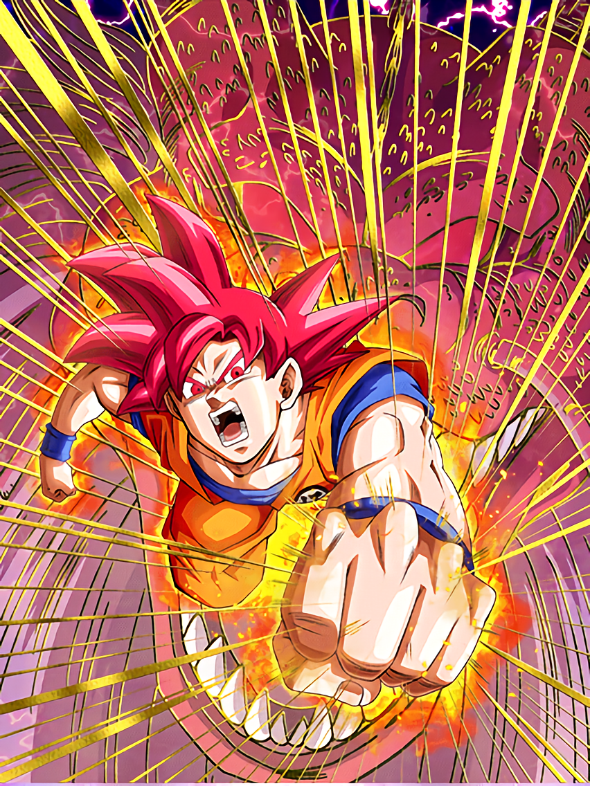 Fist From The Heavens Super Saiyan God Goku Dragon Ball Z Dokkan Battle Wikia Fandom 5177