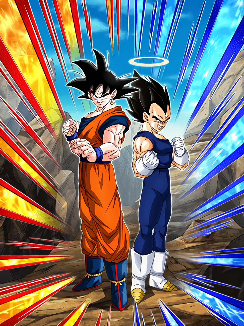 str goku and vegeta angel - teq goku and vegeta