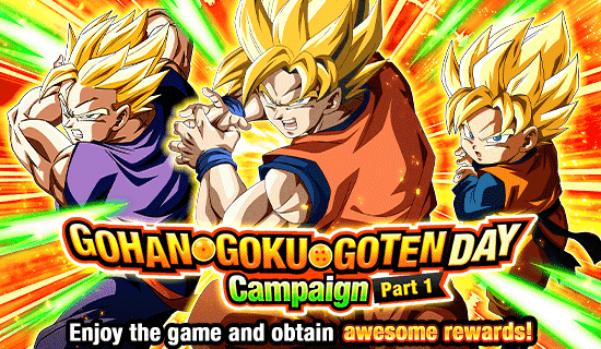 Gohan Goku And Goten Day Campaign Dragon Ball Z Dokkan Battle