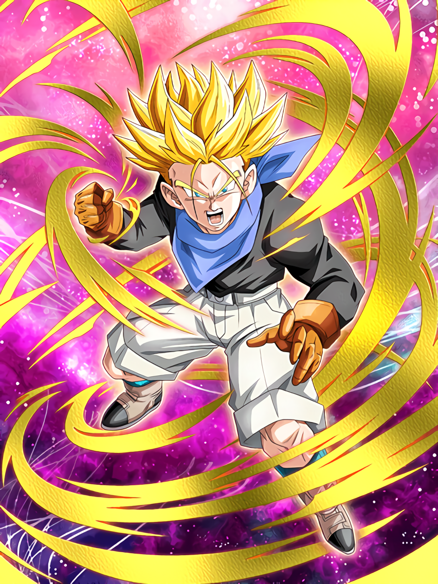 Unshakable Resolution Super Saiyan Trunks Gt Dragon Ball Z Dokkan