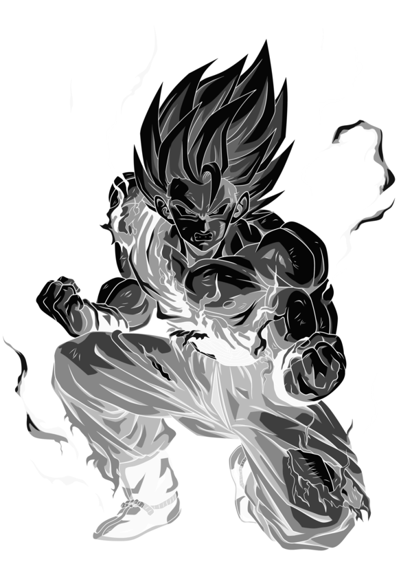 Dragon Ball Z Black And White Images Three Column Blogger