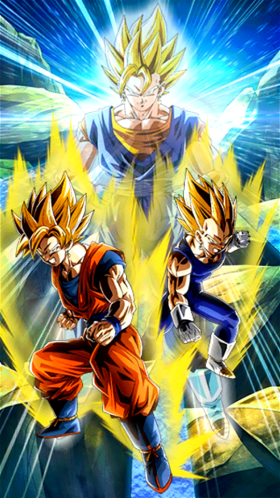 Fused Super Power Super Saiyan Goku Super Saiyan Vegeta Dragon