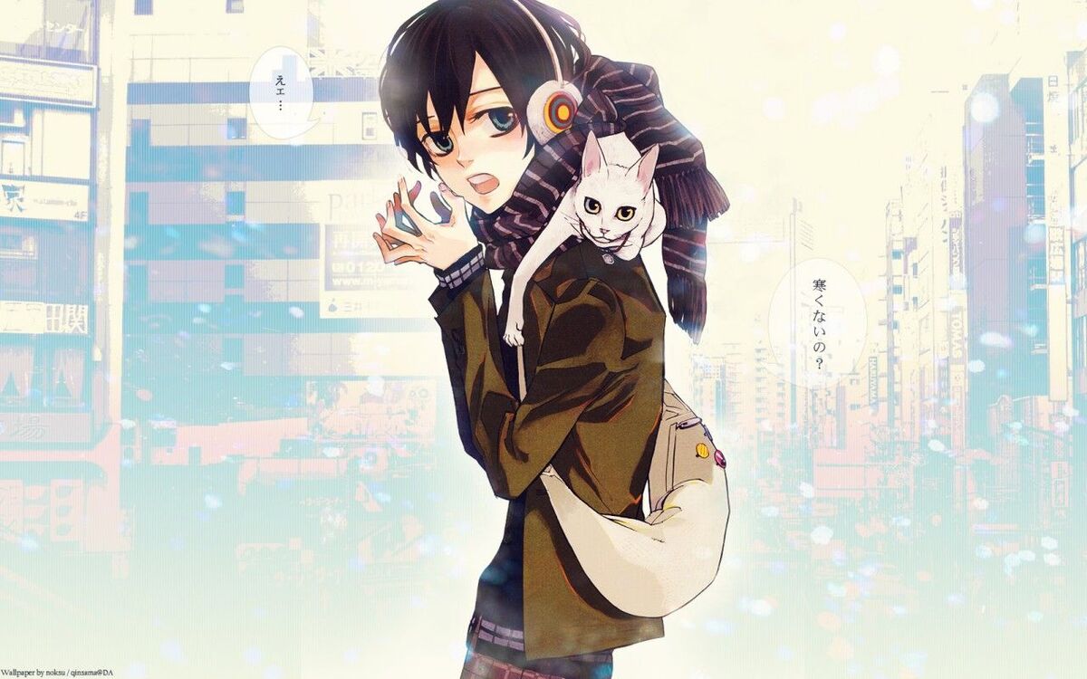 Nabari No Ou anime Miharu and cat