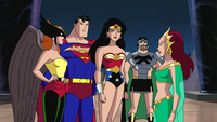 Mera is confronted by the League