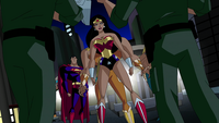Wonder Woman protects Long Shadow