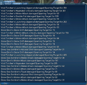Combat message interface