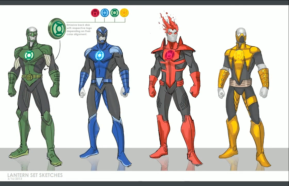 red and blue lantern