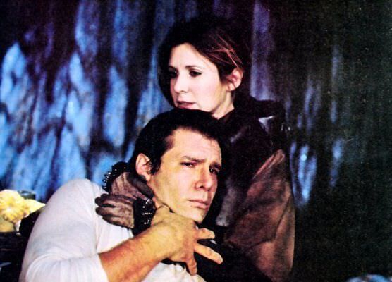 han solo and princess leia in star wars return of the jedi 