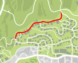 GTA V North Sheldon Avenue Map marked