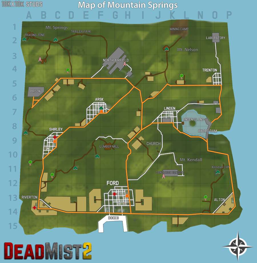 Map Of Dead Mist 2 Dead Mist Wiki Fandom Powered By Wikia - roblox deadmist 2 controls