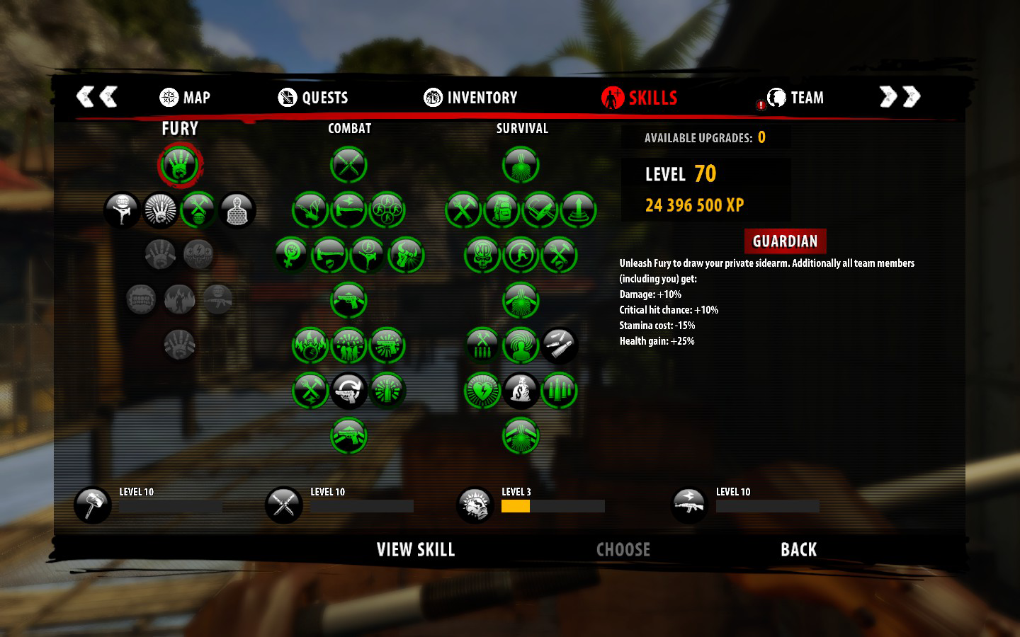 Dead Island Riptide Skill Tree