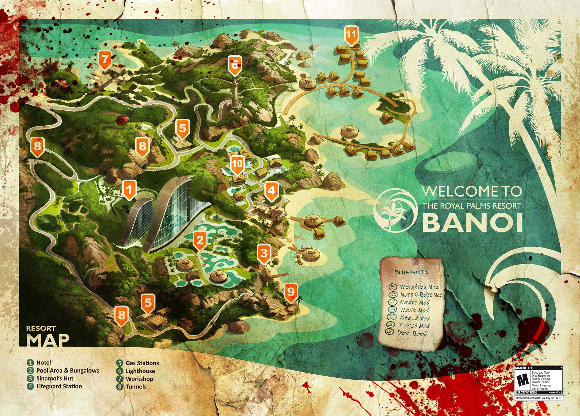 Dead island riptide all blueprint locations