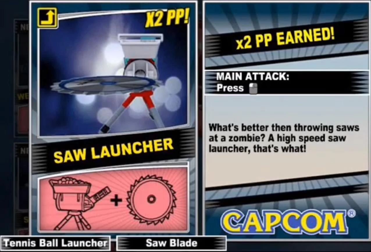 Image Dead rising 2 combo card Saw Launcher.jpg Dead Rising Wiki