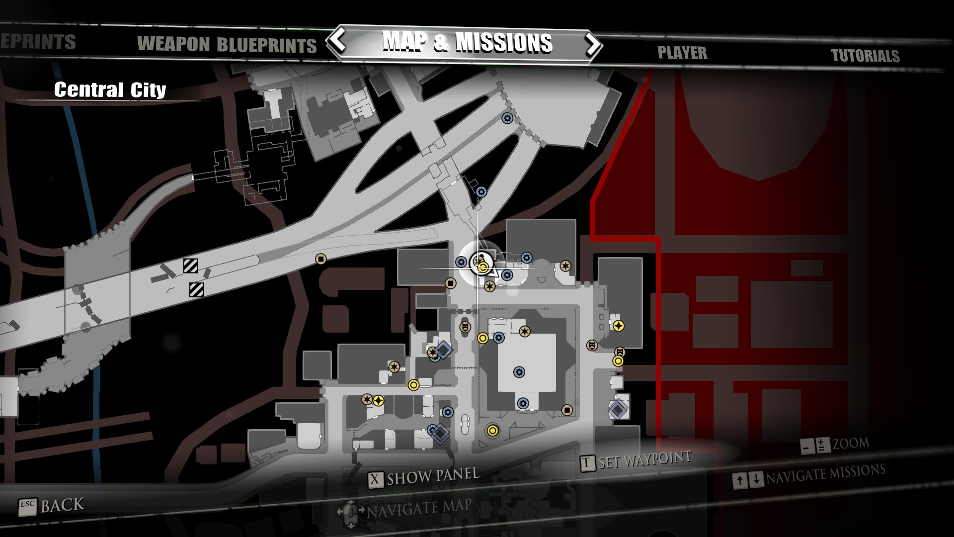 dead rising 3 map of car blueprints