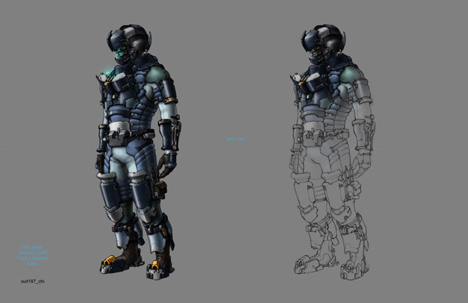 dead space upgraded rig level 1 suit