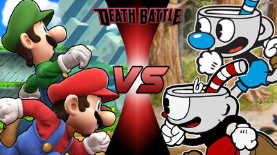 Mario and Luigi vs Cuphead and Mugman