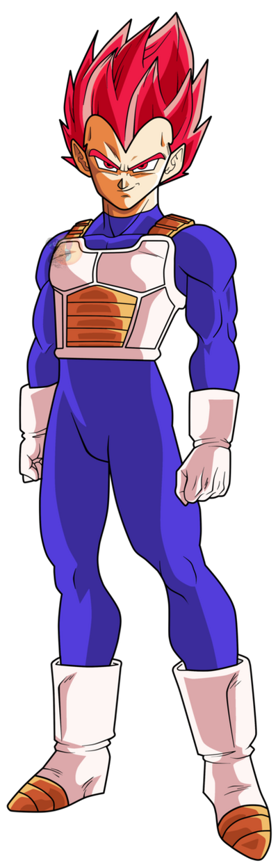 dragon ball z vegeta red hair