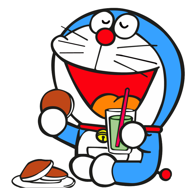 Image Doraemon eating hamburgers and drinking png Image Doraemon eating hamburgers and drinking png