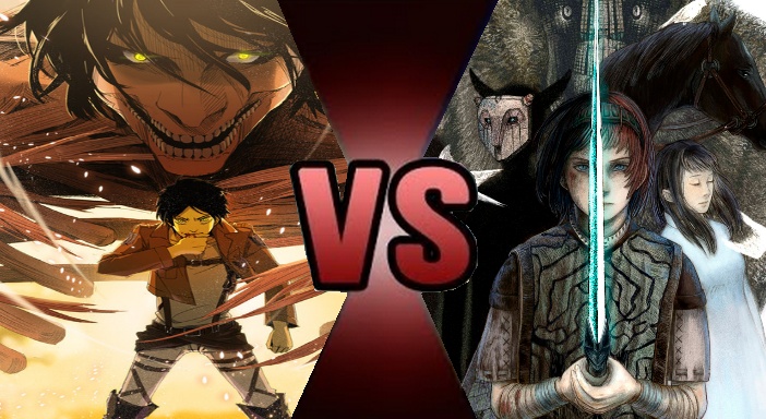 Wander vs eren yeager by madnessabe-d85zt4e
