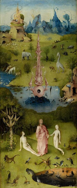 Hieronymus Bosch - The Garden of Earthly Delights - The Earthly Paradise (Garden of Eden)