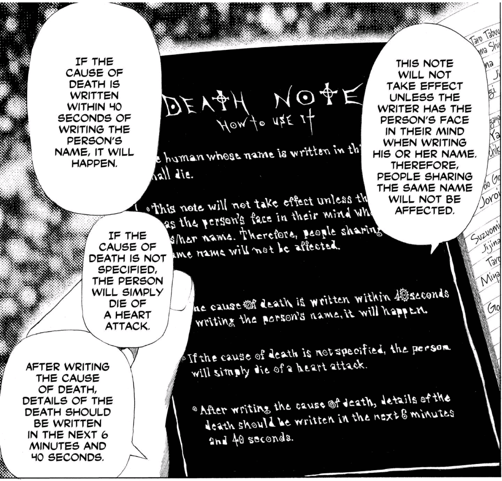 death note pdf rules