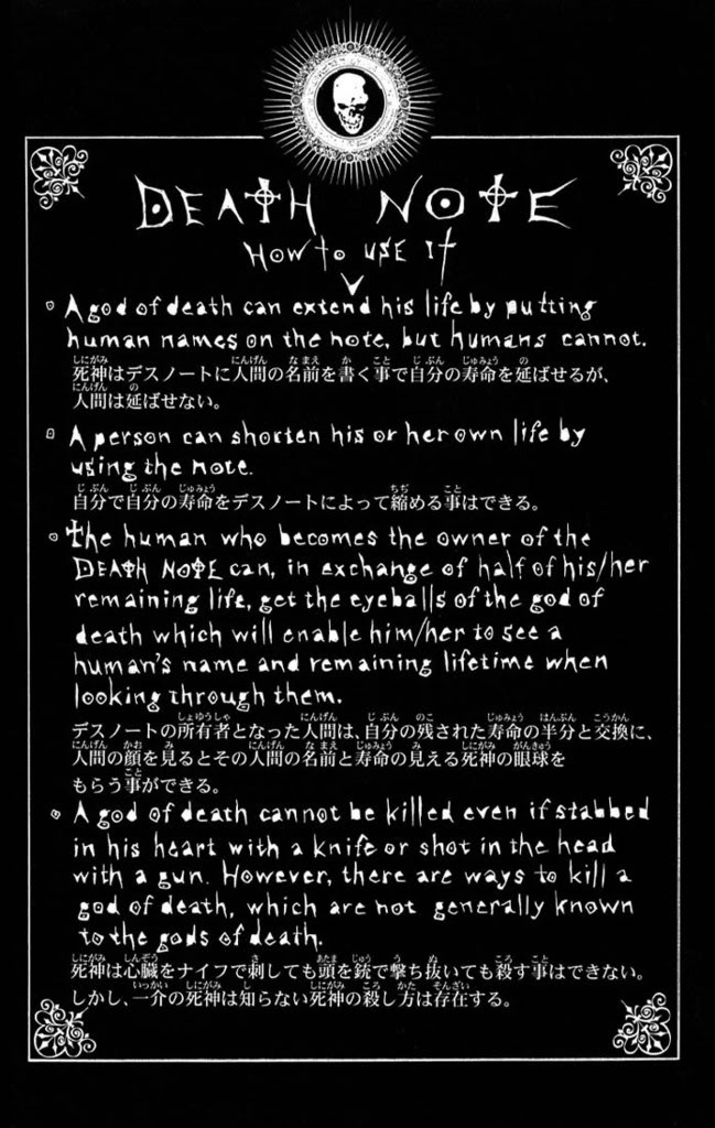 death note rules wikia