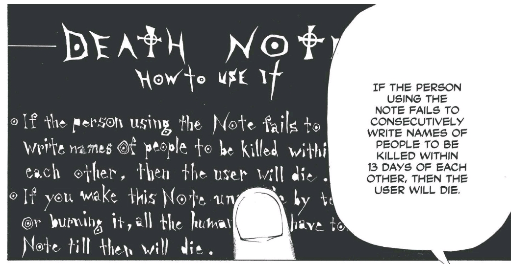 death note rules manga