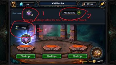 Valhalla Challege page