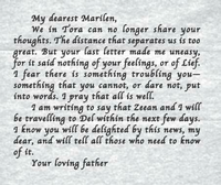 Marilen's father's note
