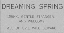 Dreaming Spring sign