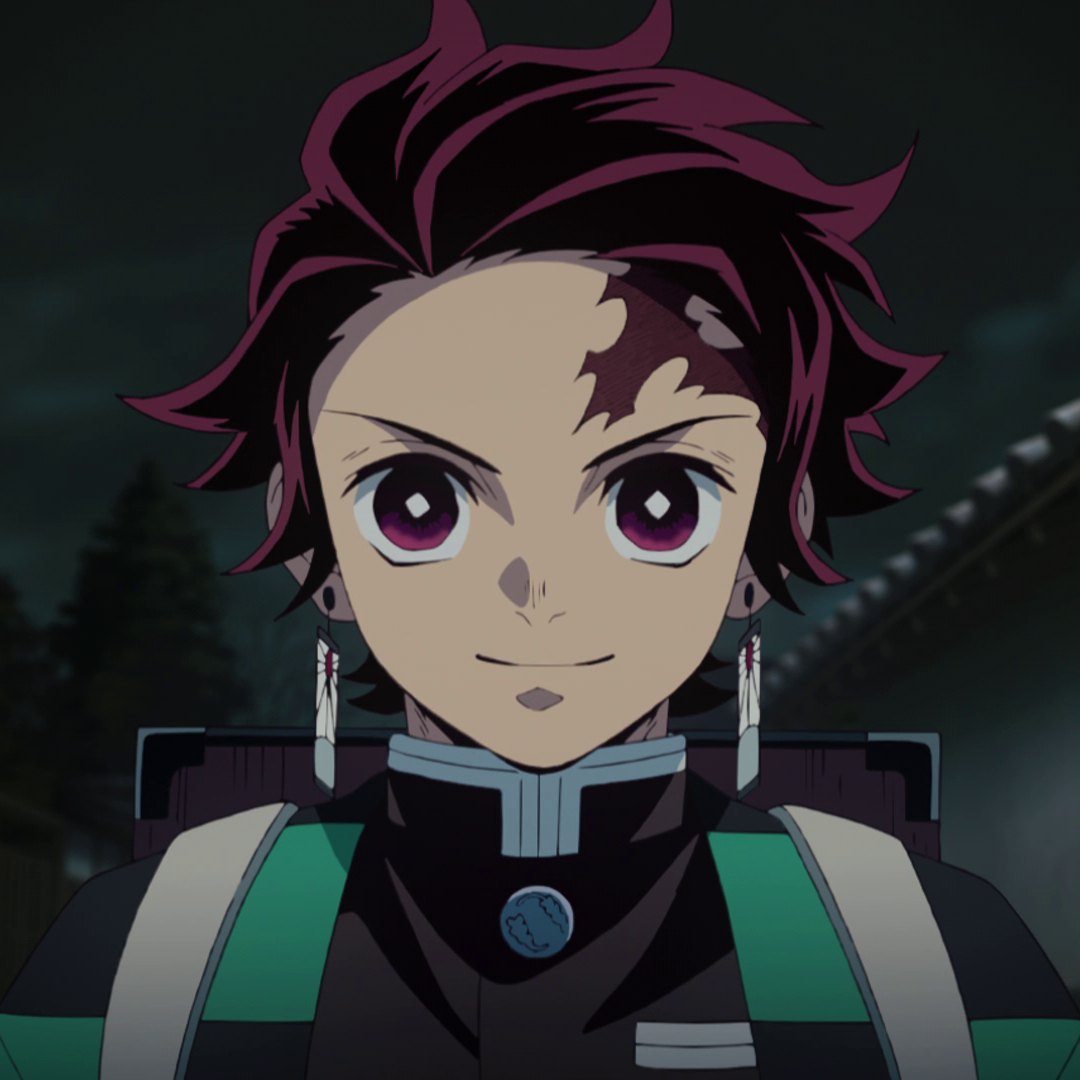 smiling tanjiro