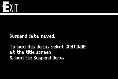 Suspend Data Saved
