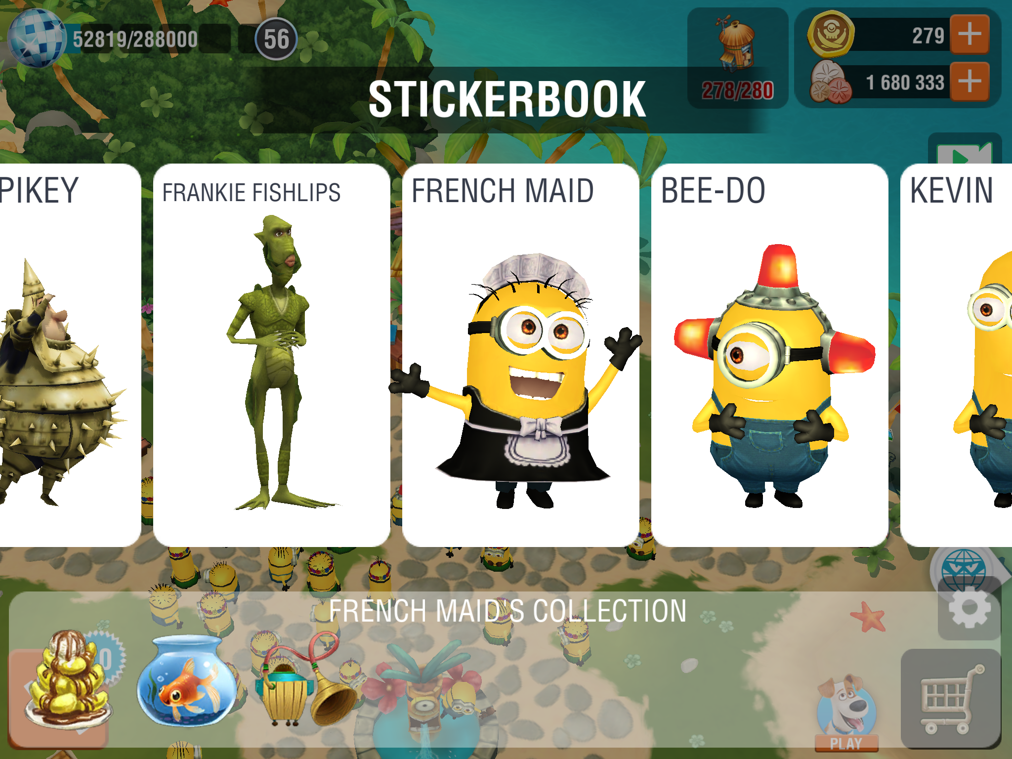 Minions paradise characters