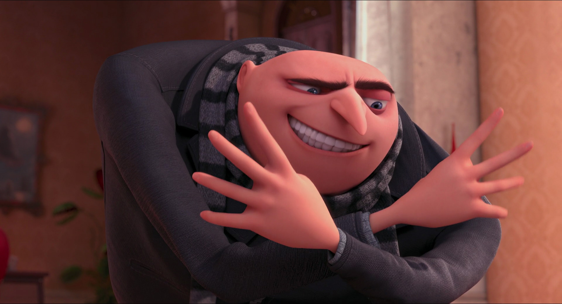 gru with nose in minions butt reddit