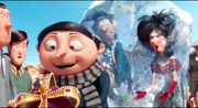 Gru, frozen Mr. and Mrs. Overkill