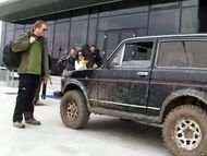 Josh Getting his Rented Car