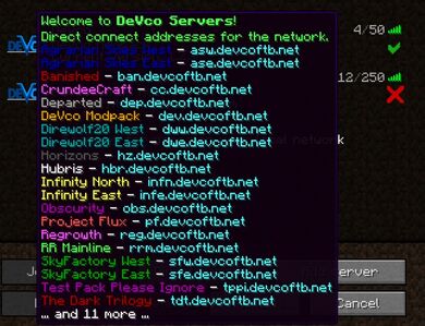 Server list