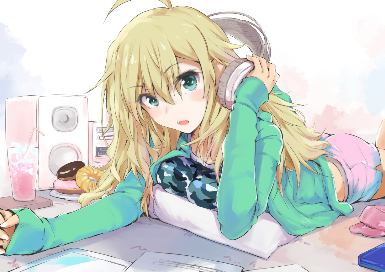Anato Aflam Pixel Art Anime Girl With Headphones