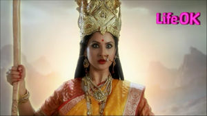 Bagalamukhi Devi Holding a Cudgel