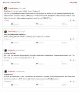 Diskussions-Aktivitäts-Feed