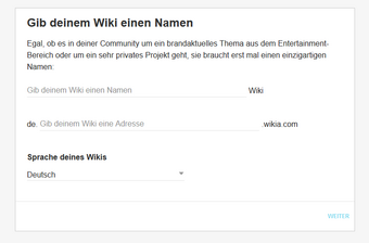 Wiki-Start-Formular
