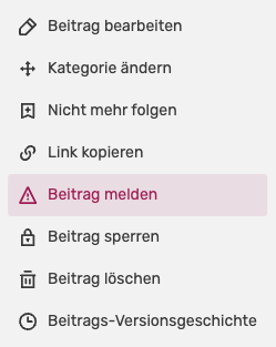 Reporting option