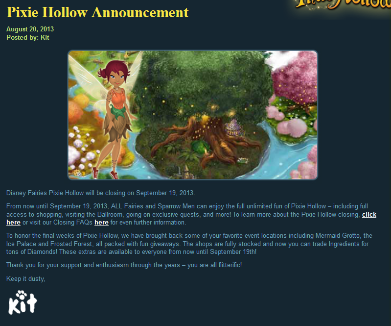 Pixie hollow create a fairy sign up