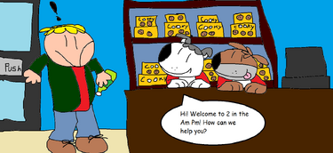 Hi! Welcome to 2 in the Am Pm! How can We help you - Di'angelo and Domino pic