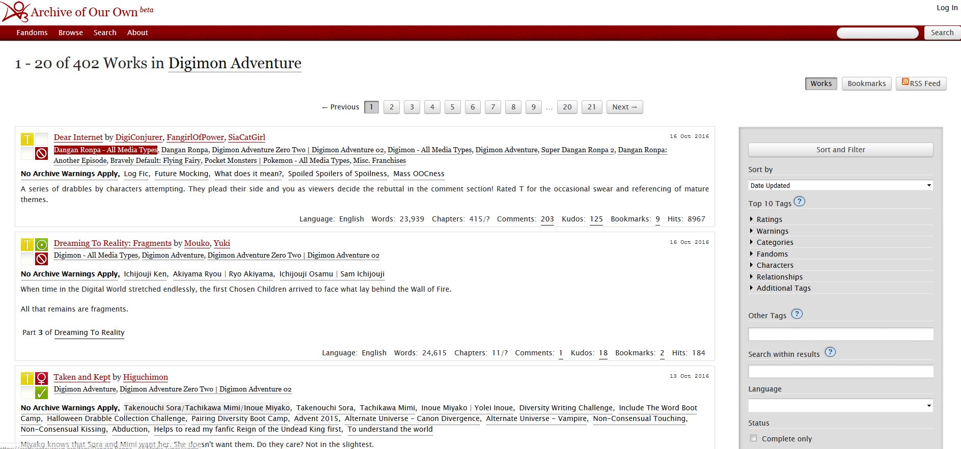 Archive of Our Own | Digimon Fanfiction Wiki | Fandom