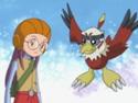 Yolei and Hawkmon